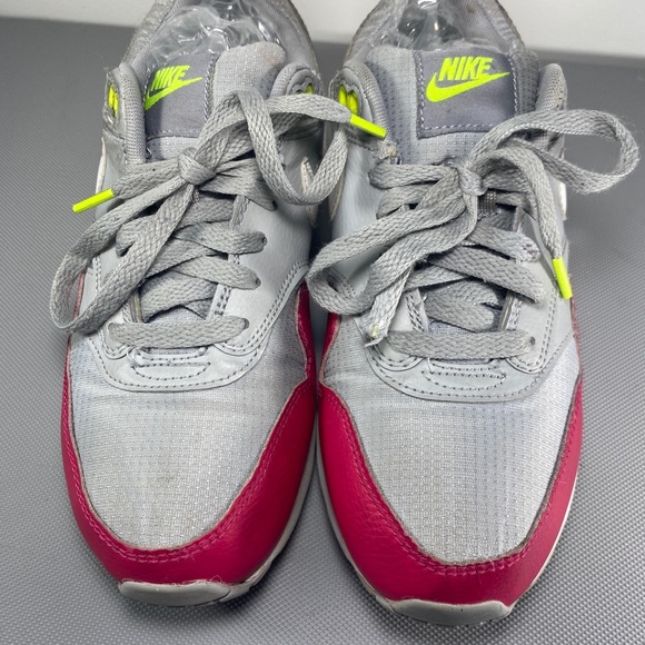 Nike Air Max 1 GS Wolf Grey Pink-Volt Youth US Size 6.5Y EUR 38.5 807602 016 - Picture 3 of 6